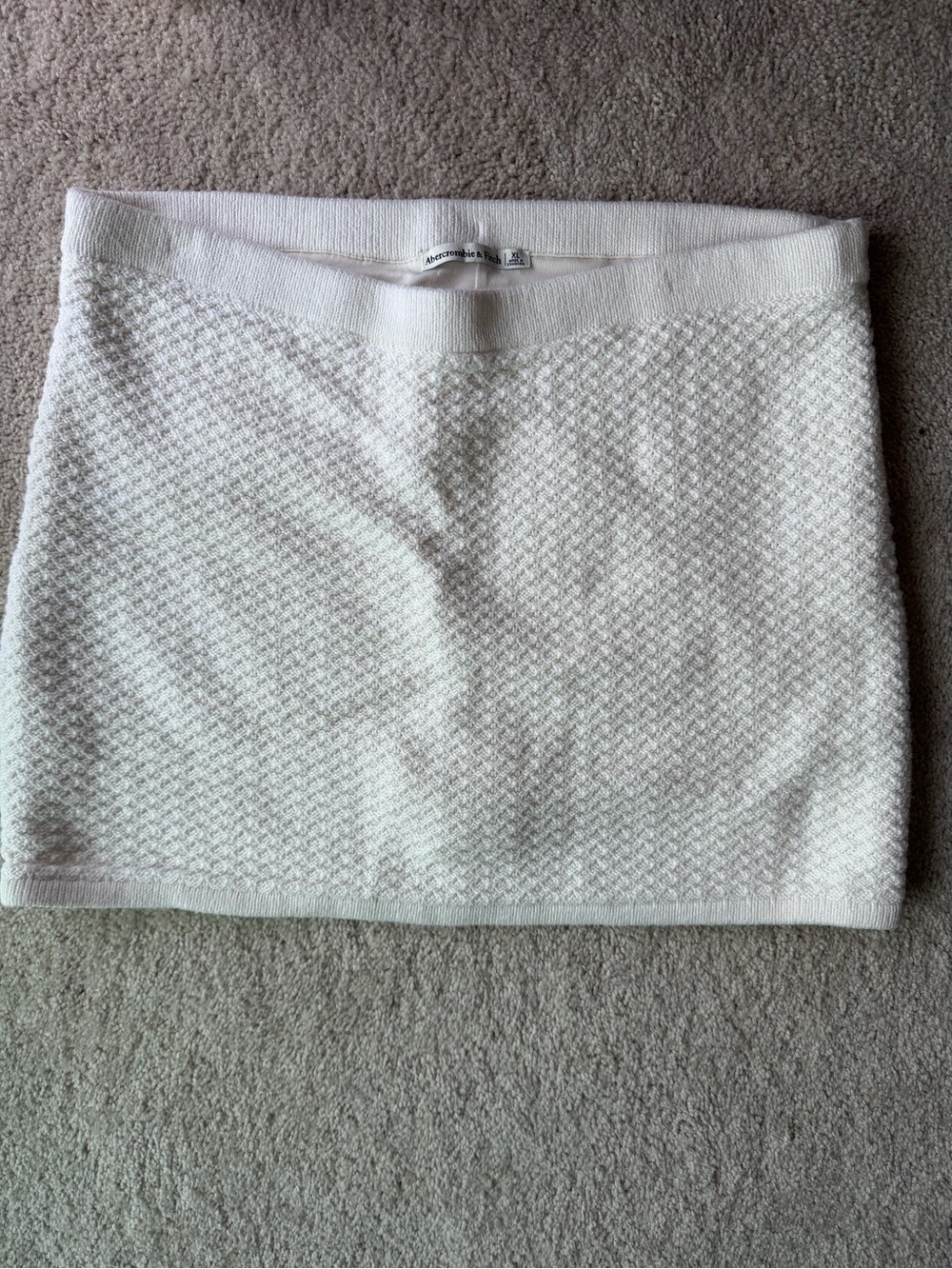 White Sweater Mini Skirt Abercrombie & Fitch